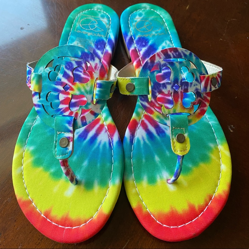Everglades Fun Tie-Die Sandals NEW SIZE(8) WOMENS